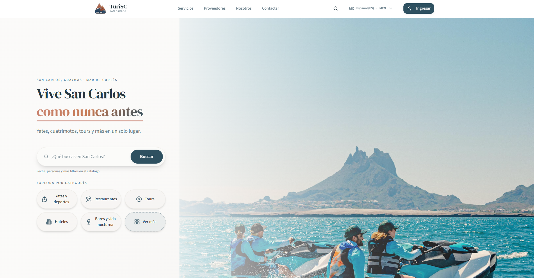 TuriSC, vista plataforma turismo